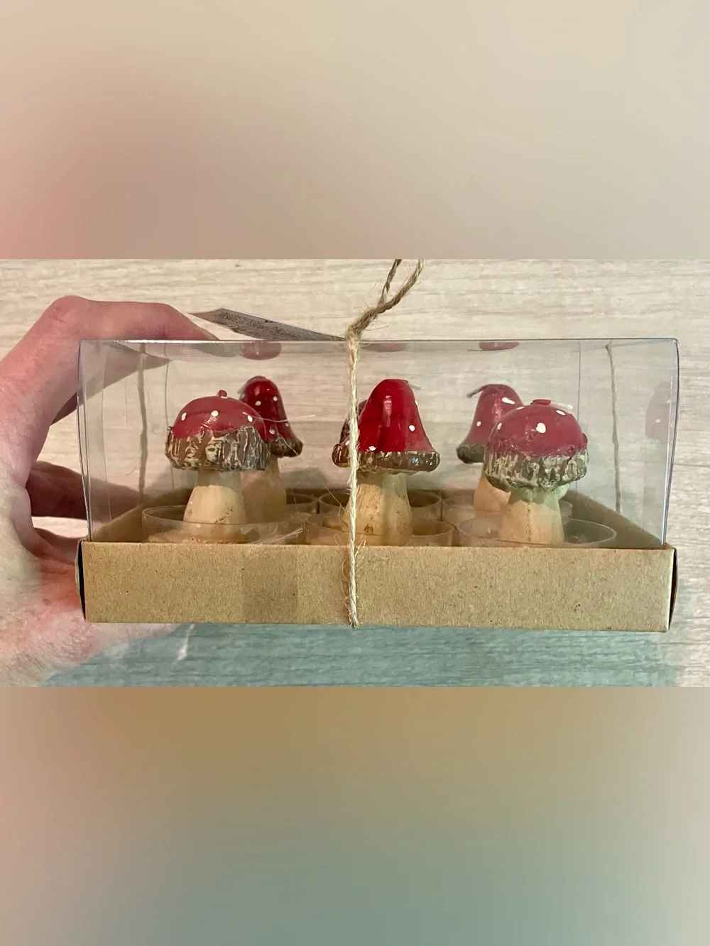 NWT Mushroom Tealight Candles Set of 6